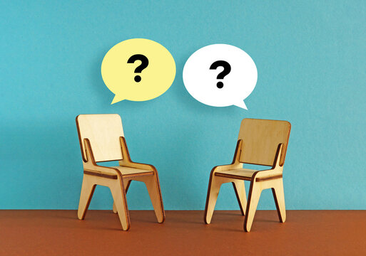 Misunderstanding and communication problem solving. Difference of opinion and failure to talk
