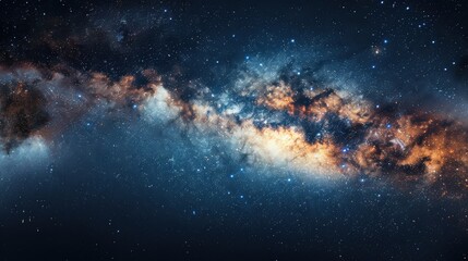 Fototapeta premium Stunning image of the Milky Way galaxy with a clear view of countless stars and cosmic dust, creating a breathtaking celestial scene perfect for backgrounds and astronomy themes