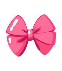 pink bow with ribbon