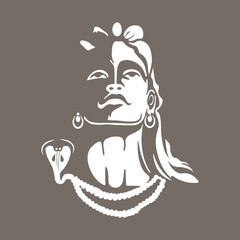 Adiyogi Lord Shiva Mahadev Silhouette Illustration