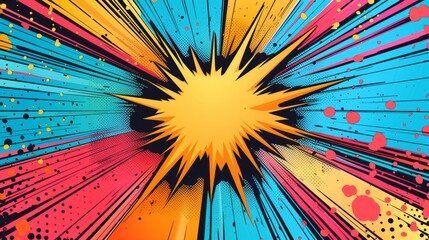 Comic Abstract Background: Vibrant and Dynamic Visuals. Comic abstract background template.