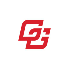 Obraz premium Monogram Letter GG logo design vector template
