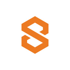 Hexagon Number 8 Eight logo design vector template