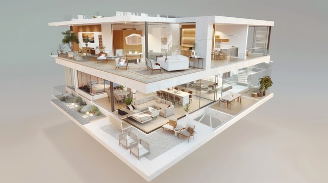 high-tech real estate development firm using 3D modeling and virtual tours to plan and sell properties before they are built