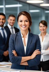 Female leader with a smile