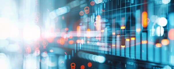 Gentle lighting on a digital analytics dashboard with a high-tech background, promoting brand loyalty