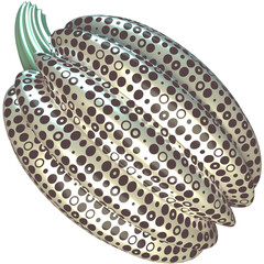 Halloween pumpkin retro psychedelic style 3d