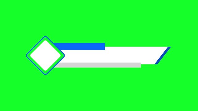 lower third animated name box and logo overlay background name box looping green screen 4k