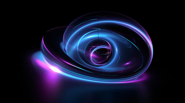 a blue and purple light swirls