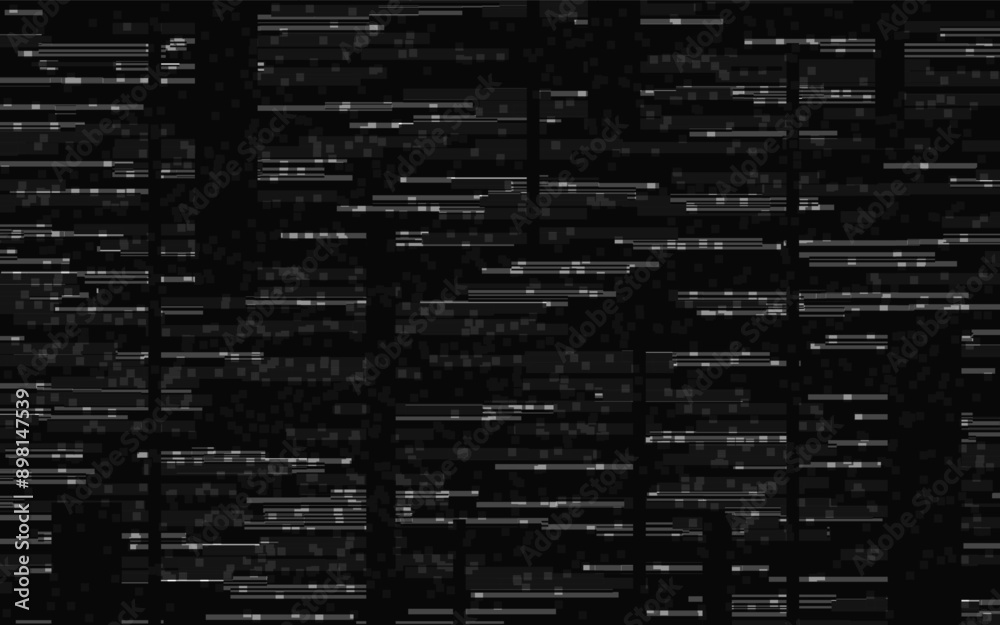 Canvas Prints glitch white shapes and lines. no signal concept. digital video distortion. playback problem templat