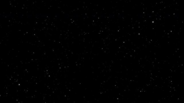 Animated sparkling stars, Isolated blinking stars overlay on black background