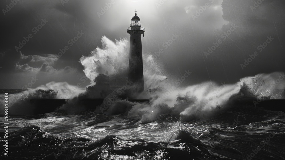 Canvas Prints lighthouse in ocean