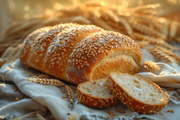 A loaf of bread in the sun.