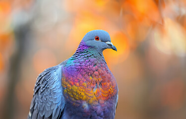 Bird with radiant colors