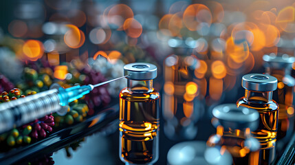 vaccination, world health day, key to global health, pharmaceutical production concept