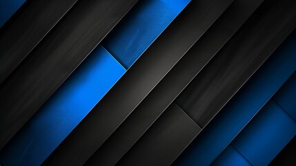 Obraz premium Dynamic and modern abstract background with intersecting blue and black stripes