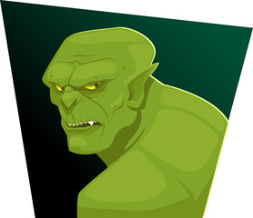 portrait of a green orc