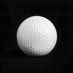 golf ball Realistic vector on black background