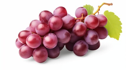 Fototapeta premium Grapes isolated on transparent or white background, png