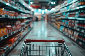 Grocery Store Aisle Cart