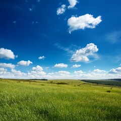 Obraz premium cloudy blue sky background, AI generated