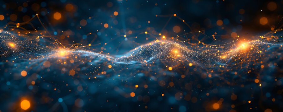 Nerve firing a signal through axon nerve communication. Synaptic transmission of nerve impulses in human brain. Neural communication, brain function. Medical science, education and biology concept