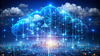 Fototapeta premium cloud+data