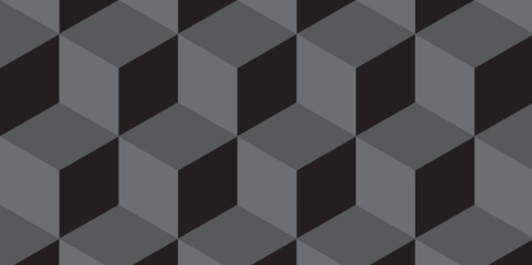 Minimal abstract dark black background from cubes victor art. Geometric tiles and mosaic creative stylish seamless pattern block cube background. minimal hexagon Cubes mosaic shape vector design