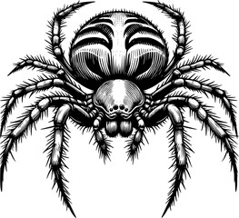 black and white spider