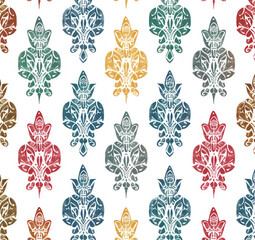 A seamless pattern of abstract on a white background