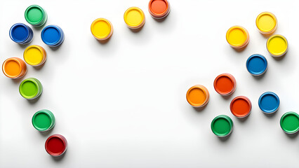 easter eggs on white background