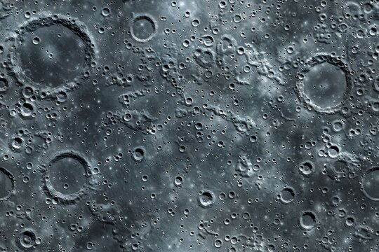 Surface of the Moon seamless texture, black and white