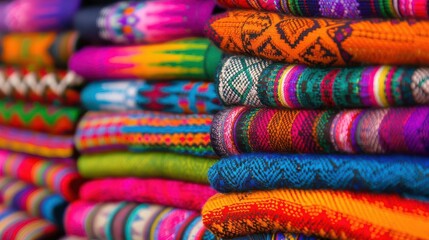 Patterns and Textiles Vibrant patterns inspired by traditional textiles, such as Mexican serapes or Guatemalan huipils