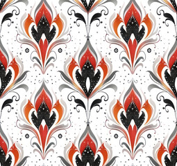 A seamless pattern of abstract on a white background