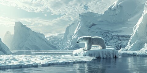 Polar bear on iceberg