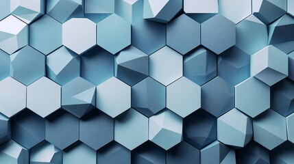 Naklejka premium A blue background with a pattern of hexagons. Abstract background