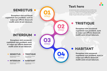 Infographic template timeline process 4 step or option modern gradient color style for presentation vector 10 eps