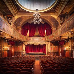 Obraz premium interiors of a theatre, AI generated