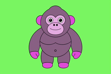 Realistic Gorilla Vector Illustration for Graphic Design Projects High Quality, Detailed, and Versatile Artwork