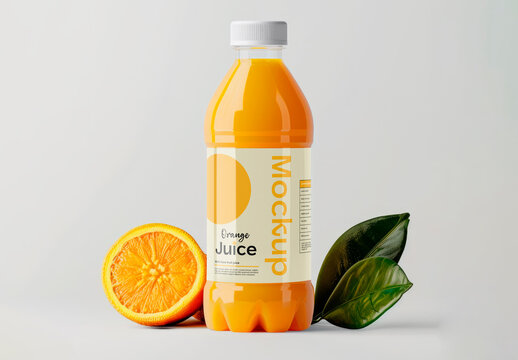 Orange Juice Bottle with Generative AI