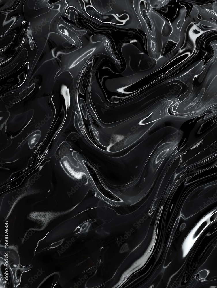 Poster black liquid surface close up