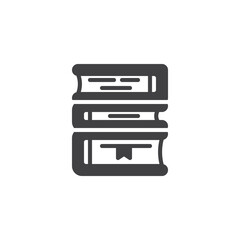 Stack of books vector icon