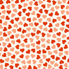 Red Orange Colorful Heart Pattern Background
