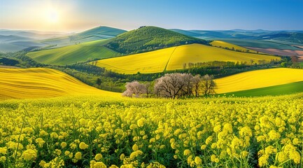 landscape with flowers