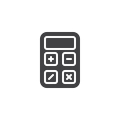 Calculator with buttons vector icon