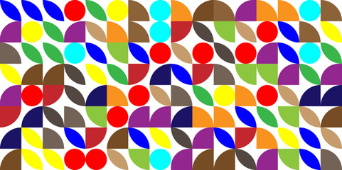 
Abstract background pattern design with colorful geometric shapes. Vector illustration.