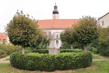 Blick in die Altstadt von Cham im Bayerischen Wald	