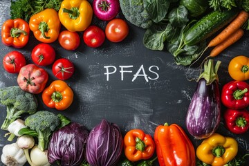 PFAS contamination on vegetables, symbolising environmental pollution and health risks