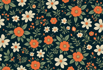 Collection of seamless patterns for fabric design. 