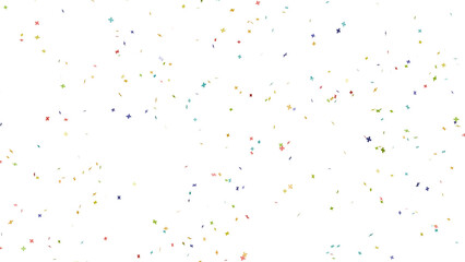 Fototapeta premium Inclusive Love: 3D Confetti Scene. Embrace diversity and love with this 3D scene featuring rainbow and shape confetti, symbolizing the LGBTQ+ community's spirit.